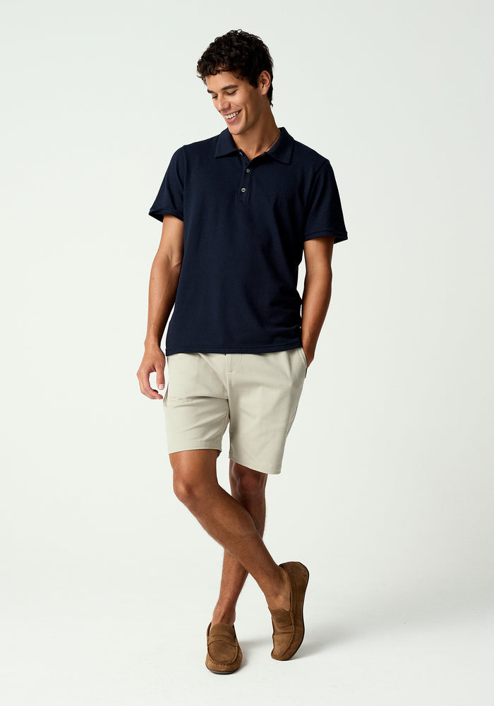 Henri Pique Polo - Dark Navy