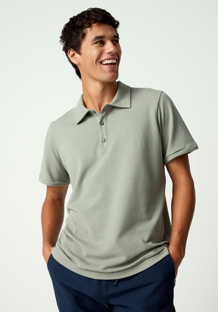Henri Pique Polo - Pale Green