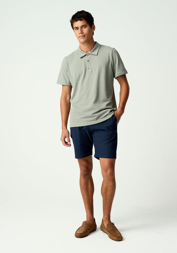 Henri Pique Polo - Pale Green