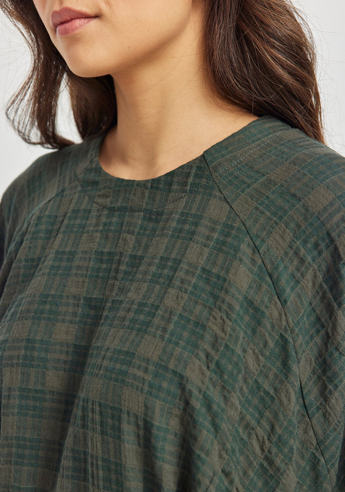 Holly Dress - Basil Check