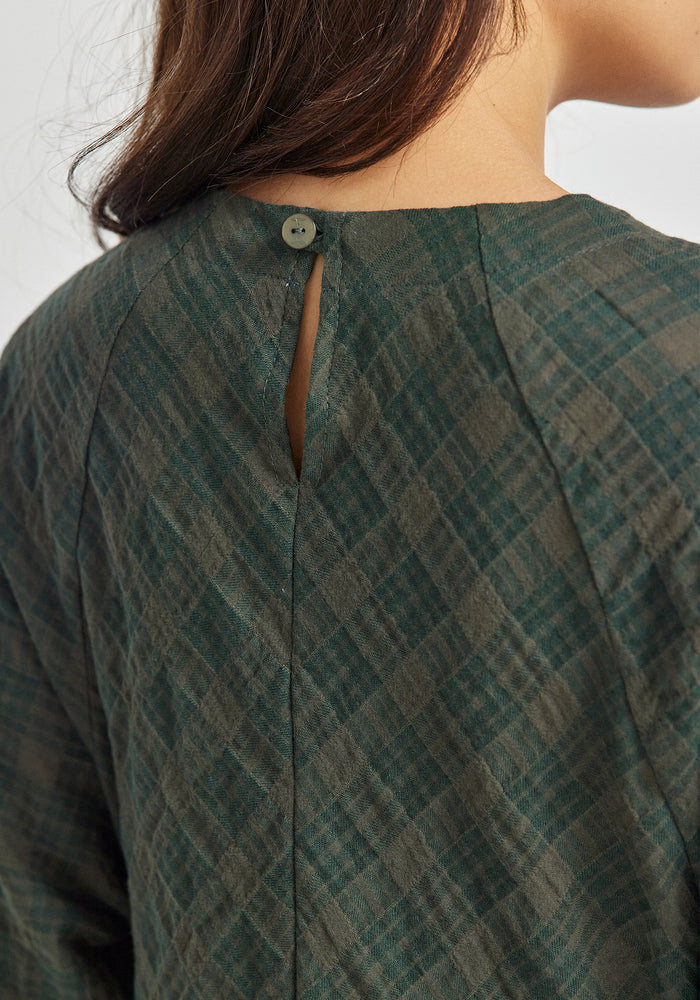 Holly Dress - Basil Check