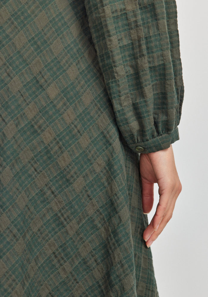 Holly Dress - Basil Check