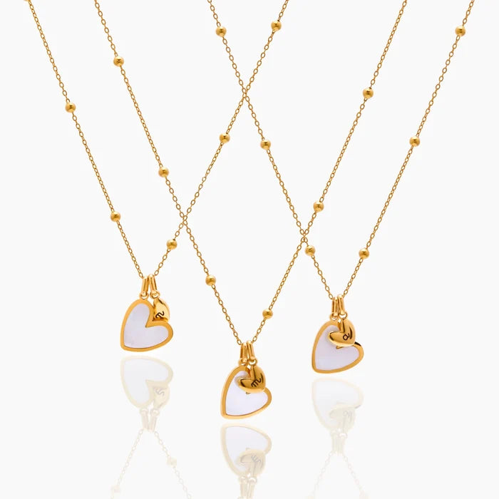 Initial Heart Duo Necklace