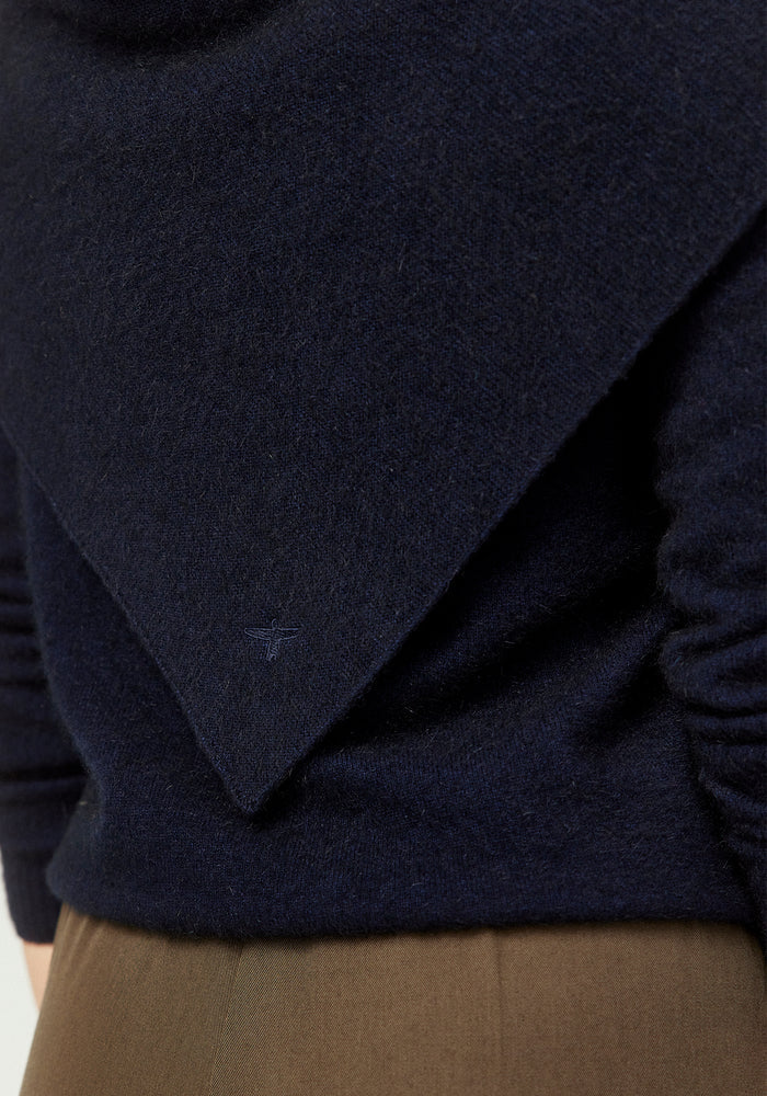 Kapua Triangle Scarf - Navy