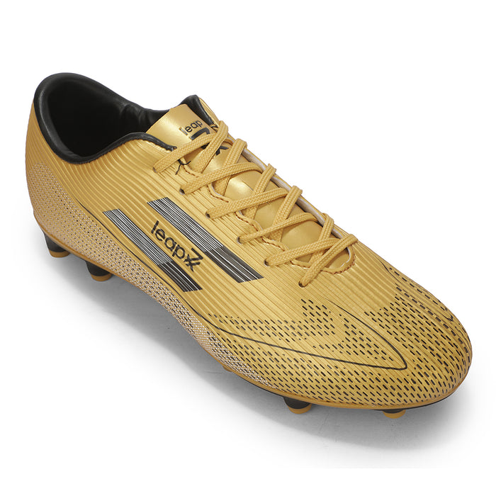Leap7X ACTIVE-86E Golden Sports Lacing Football Shoes For Men & Kids By Liberty