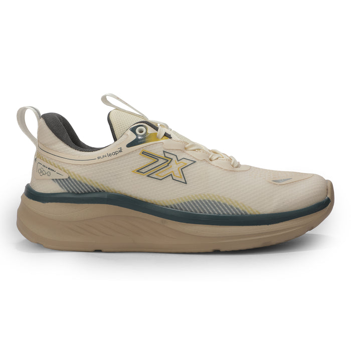 Leap7X ACTO113E Beige Sports Lacing Running Shoes for Men by Liberty