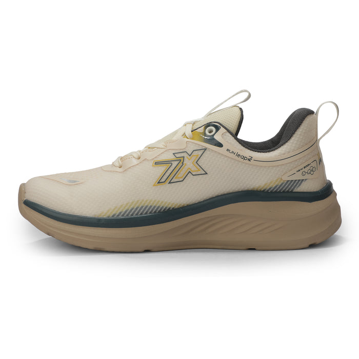 Leap7X ACTO113E Beige Sports Lacing Running Shoes for Men by Liberty