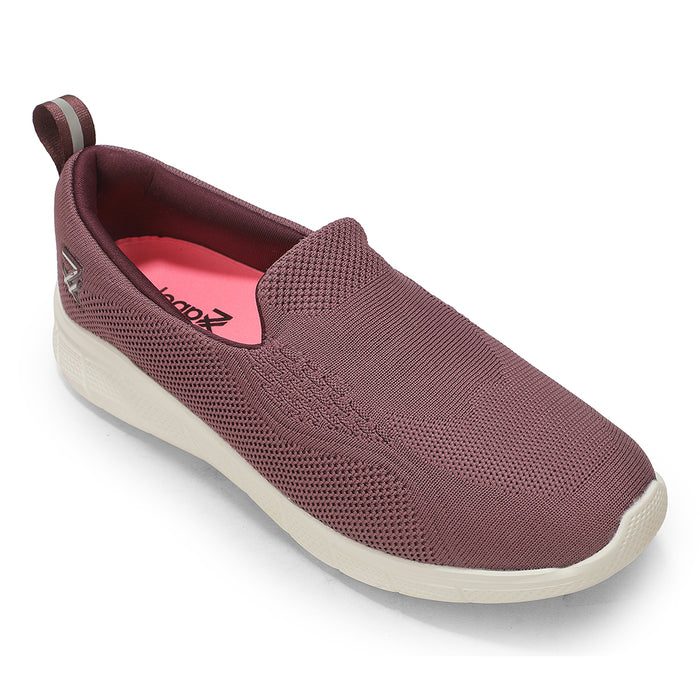 Leap7X ACTO227E Purple Sports Non Lacing Walking Shoes for Women by Liberty