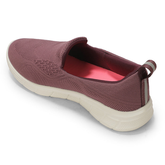 Leap7X ACTO227E Purple Sports Non Lacing Walking Shoes for Women by Liberty