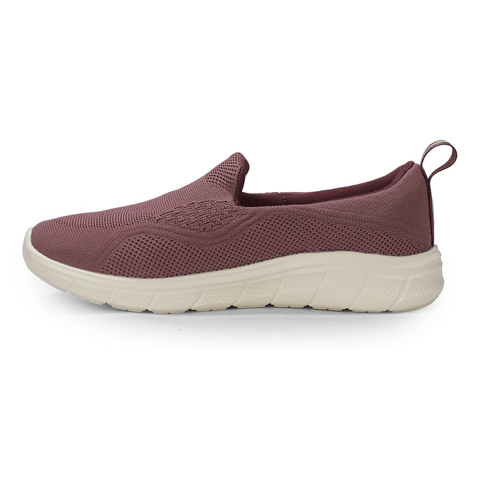 Leap7X ACTO227E Purple Sports Non Lacing Walking Shoes for Women by Liberty
