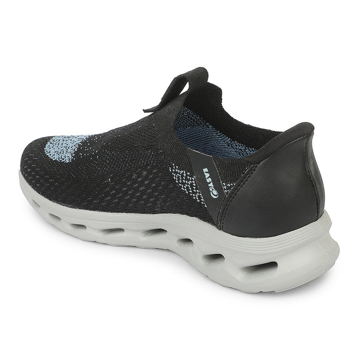 Leap7X AIRFLOW-L1 Sea Green Sports Non Lacing Walking Shoes for Women by Liberty