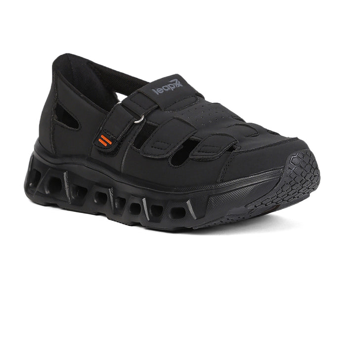 Leap7X Airflow S1 Black Casual Fisherman Sandals For Men By Liberty