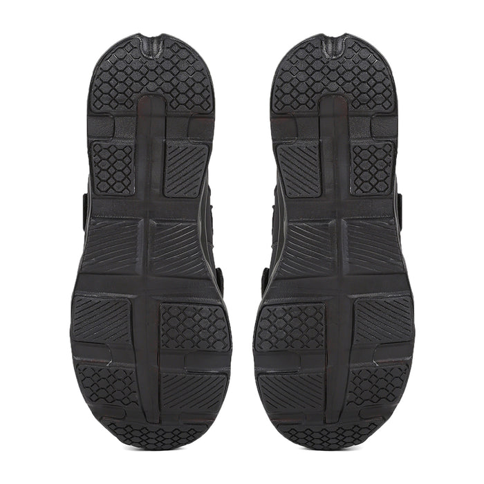 Leap7X Airflow S1 Black Casual Fisherman Sandals For Men By Liberty