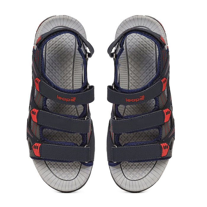 Leap7X Albert 1 Navy Blue Sports Velcro Sandals For Men By Liberty