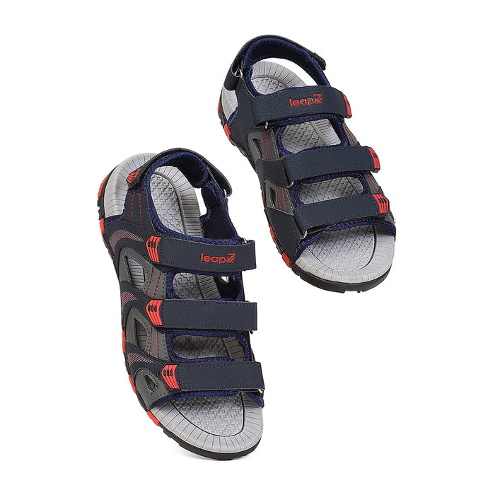 Leap7X Albert 1 Navy Blue Sports Velcro Sandals For Men By Liberty