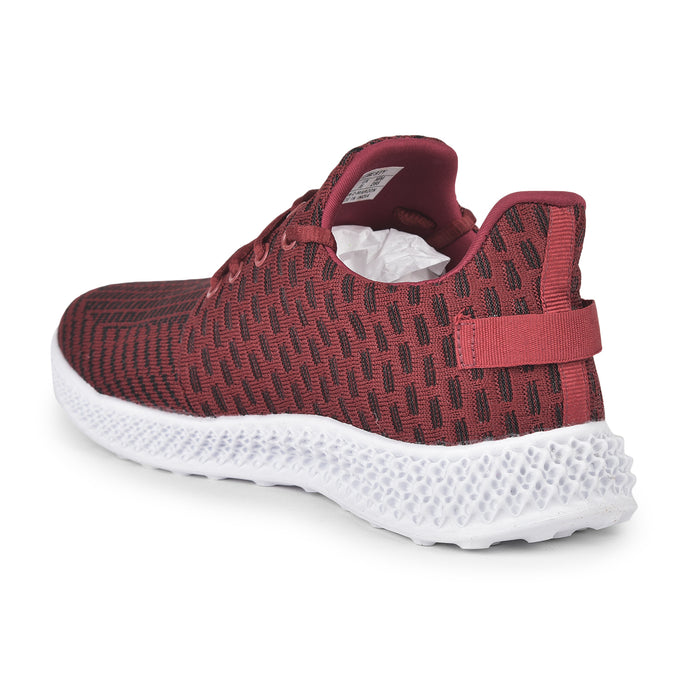 Leap7X ASTON-2 Maroon Sports Lacing Running Shoes for Men by Liberty