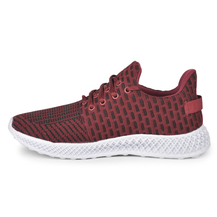 Leap7X ASTON-2 Maroon Sports Lacing Running Shoes for Men by Liberty
