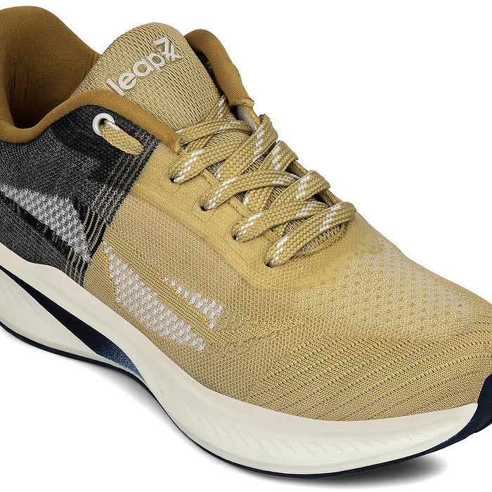 Leap7X Beige Sports Lacing Running Shoes For Men Ghd 22 By Liberty