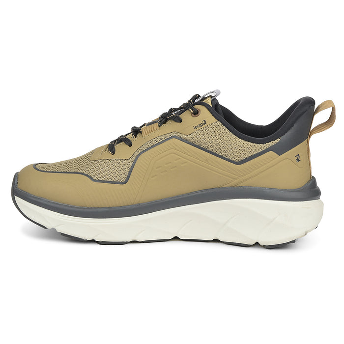 Leap7X Beige Sports Lacing Running Shoes For Men Manila By Liberty