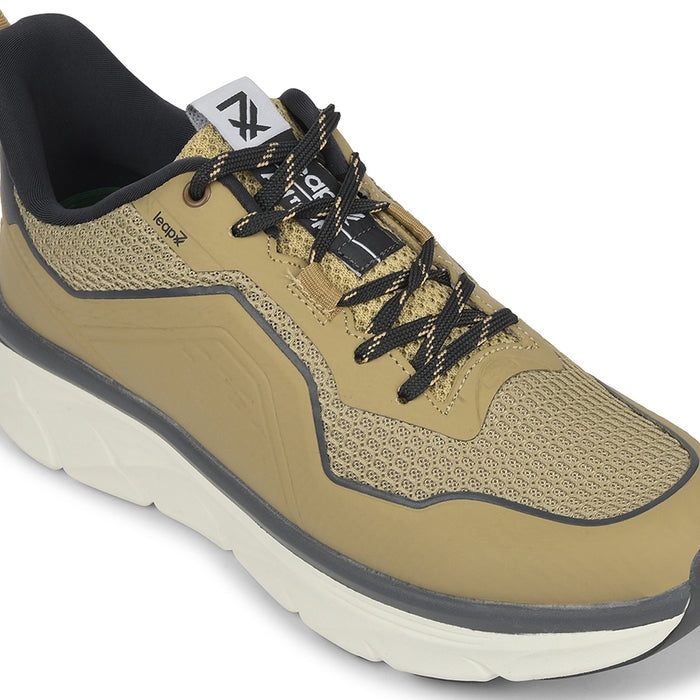 Leap7X Beige Sports Lacing Running Shoes For Men Manila By Liberty
