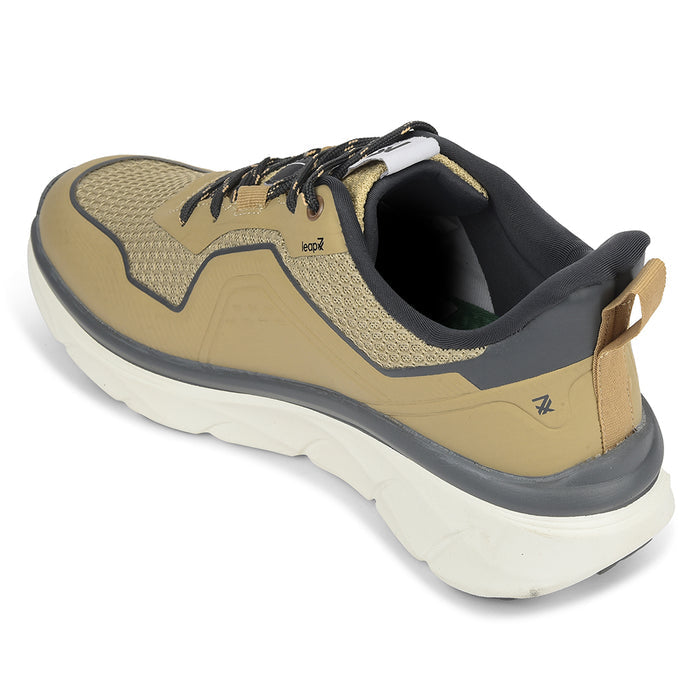 Leap7X Beige Sports Lacing Running Shoes For Men Manila By Liberty