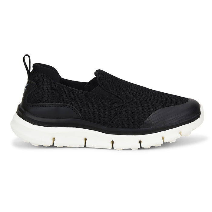 Leap7x Black Non Lacing Sports Walking Shoes For Women BRISBEN10E By Liberty