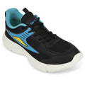 Leap7X Black Sports Lacing Running Shoes For Kids Cloudy 5L By Liberty