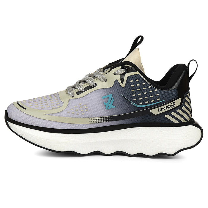 Leap7X Black Sports Lacing Running Shoes For Men Ghd 105 By Liberty
