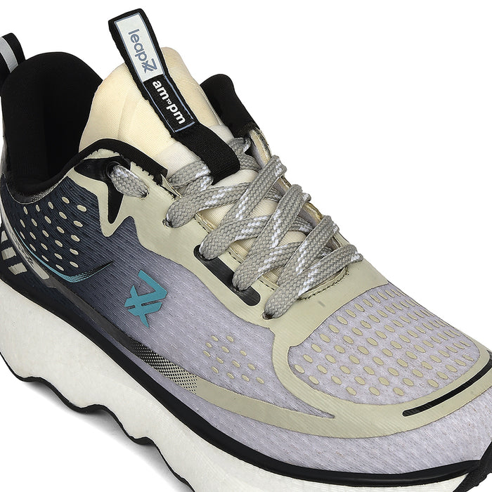 Leap7X Black Sports Lacing Running Shoes For Men Ghd 105 By Liberty