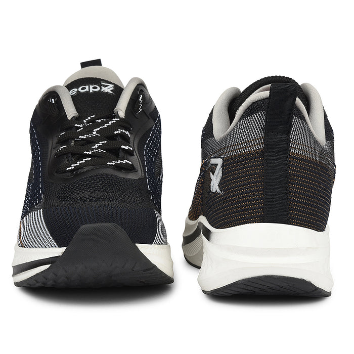 Leap7X Black Sports Lacing Running Shoes For Men Ghd 21 By Liberty
