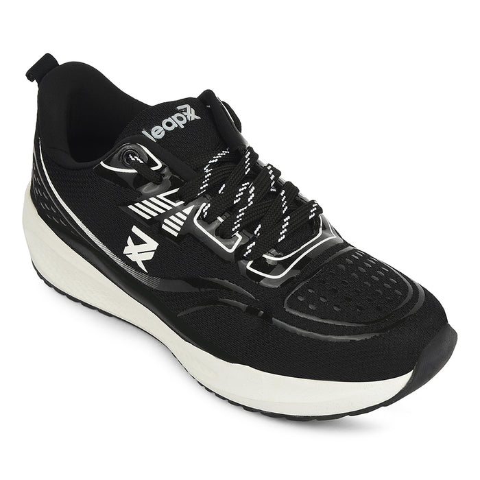 Leap7X Black Sports Lacing Running Shoes For Men Ghd 29 By Liberty