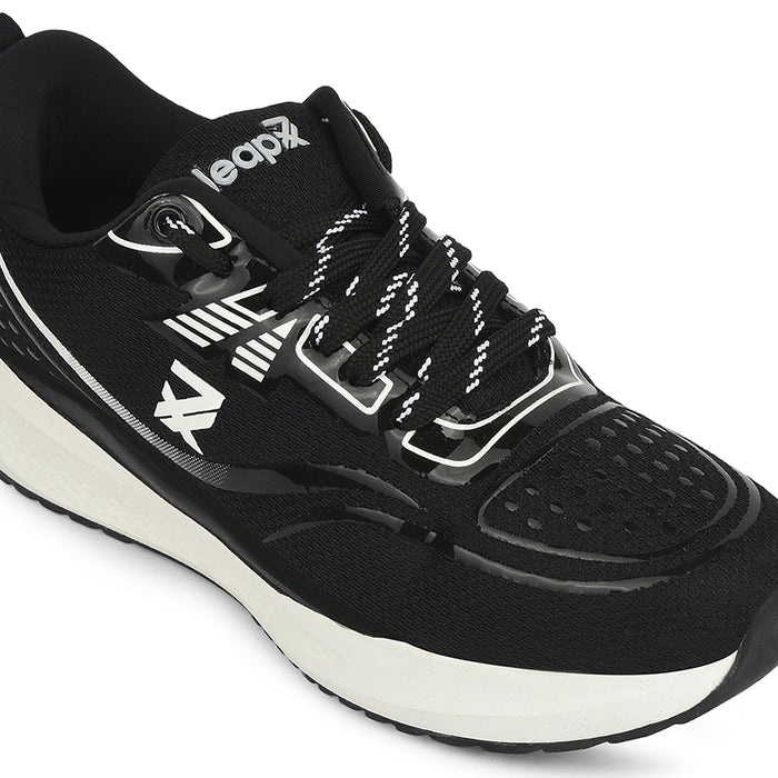 Leap7X Black Sports Lacing Running Shoes For Men Ghd 29 By Liberty
