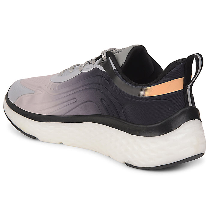 Leap7x Black Sports Lacing Running Shoes For Men NITRUN-10 By Liberty