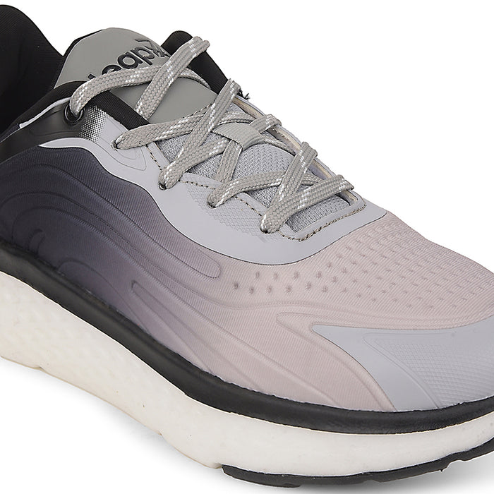 Leap7x Black Sports Lacing Running Shoes For Men NITRUN-10 By Liberty