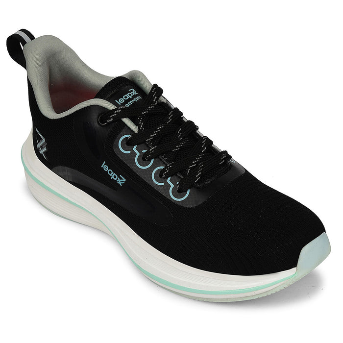 Leap7X Black Sports Lacing Running Shoes For Women Rosy 1 By Liberty