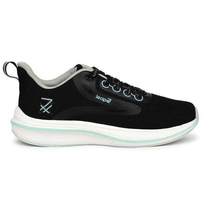 Leap7X Black Sports Lacing Running Shoes For Women Rosy 1 By Liberty