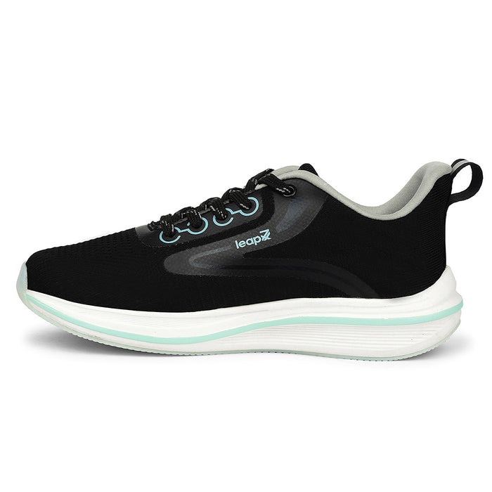 Leap7X Black Sports Lacing Running Shoes For Women Rosy 1 By Liberty