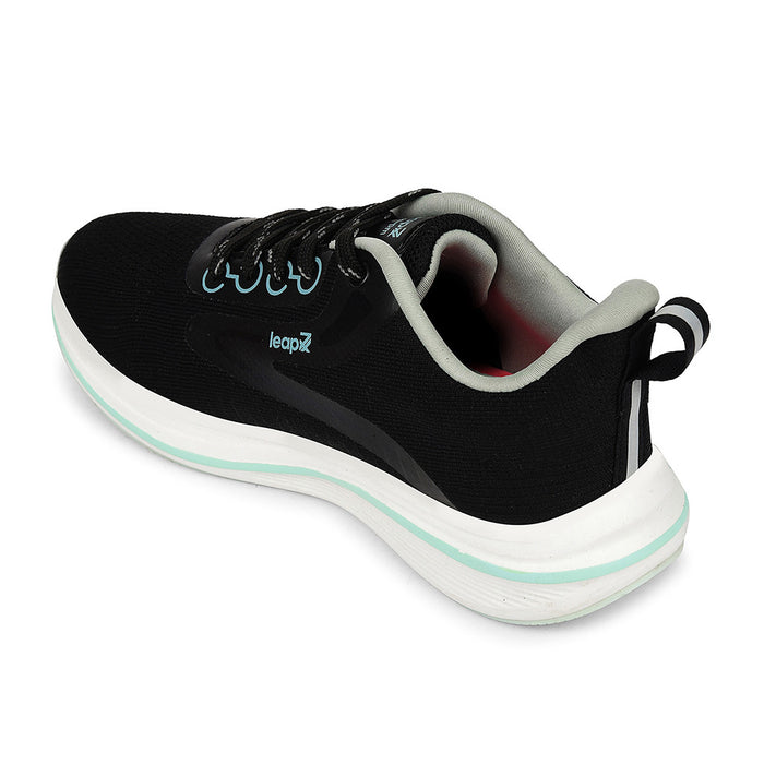 Leap7X Black Sports Lacing Running Shoes For Women Rosy 1 By Liberty