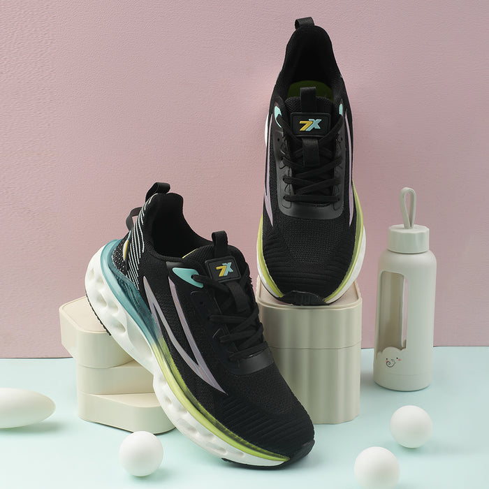 Leap7x Black Sports Running Shoes For Men NEPTUNE-1E By Liberty