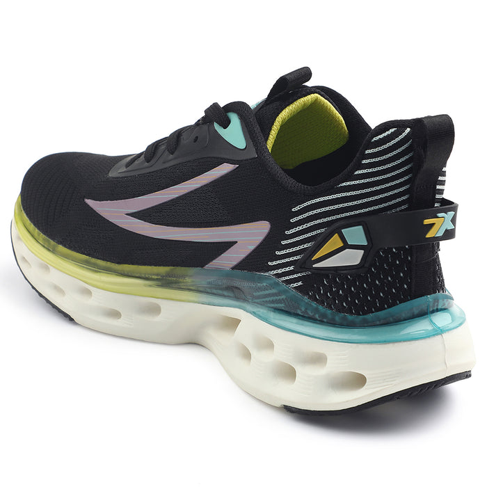 Leap7x Black Sports Running Shoes For Men NEPTUNE-1E By Liberty