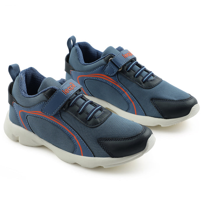 Leap7x Blue Non Lacing Sports Running Shoes For Kids KSN 670V