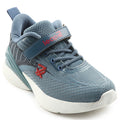 Leap7x Blue Sports Lacing Running Shoes For Kids COVER-02 By Liberty