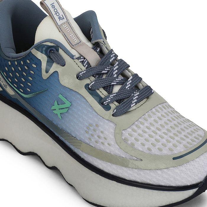 Leap7x Blue Sports Lacing Running Shoes For Men GHD-105 By Liberty
