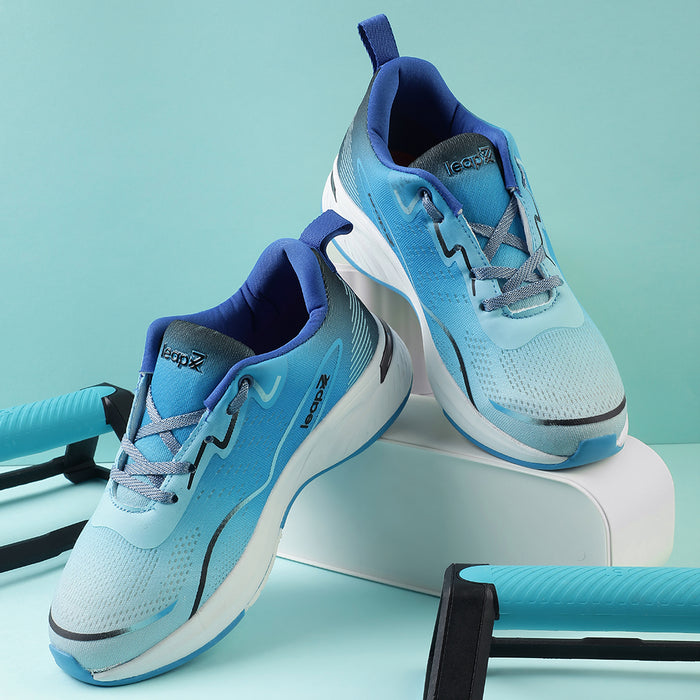 Leap7x Blue Sports Lacing Walking Shoes For Women GHD-W10E