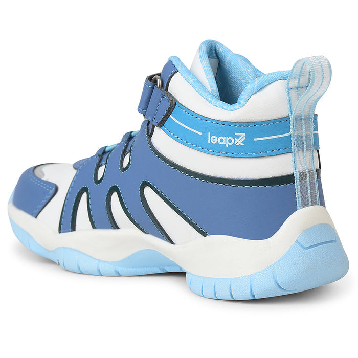 Leap7x Blue Sports Non Lacing Walking Shoes For Kids CANON-1V