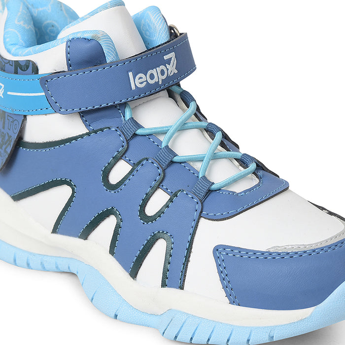 Leap7x Blue Sports Non Lacing Walking Shoes For Kids CANON-1V