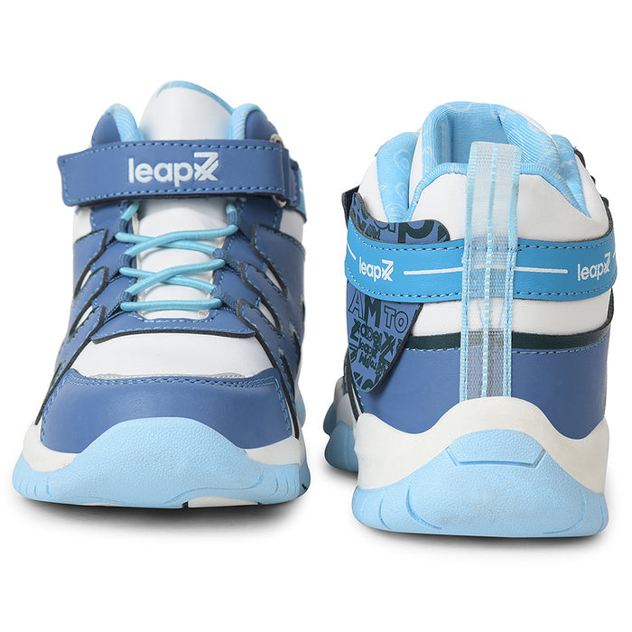 Leap7x Blue Sports Non Lacing Walking Shoes For Kids CANON-1V