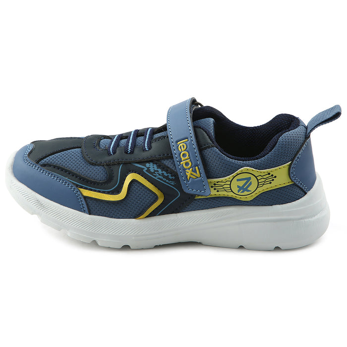 Leap7x Blue Sports Non Lacing Walking Shoes For Kids TRIVAGO-02 By Liberty