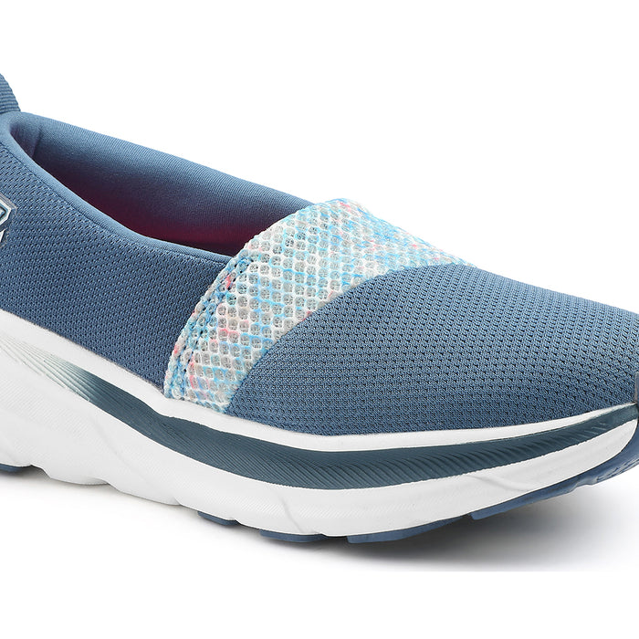Leap7x Blue Sports Non Lacing Walking Shoes For Women CANBERRA1E By Liberty