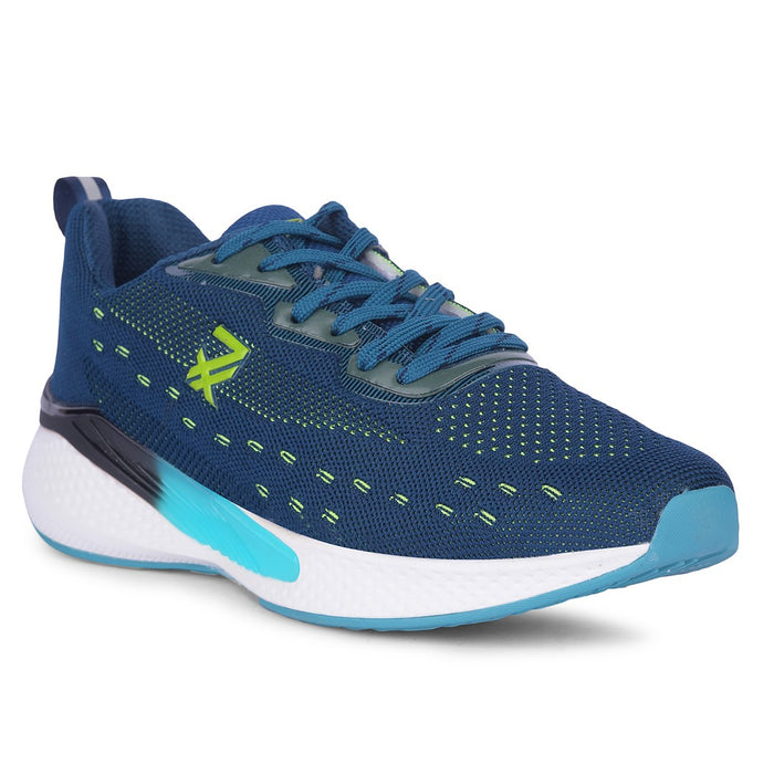 Leap7X By Liberty Men Malinga Teal Blue Sports Lacing Shoes